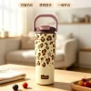 Cross-border 2026 New leopard print Insulated cup, high appearance level, large capacity straw ice cup, double drinking cup Application Scenario